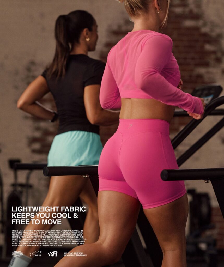 Шорты Gymshark Running Pocket - Energy Pink