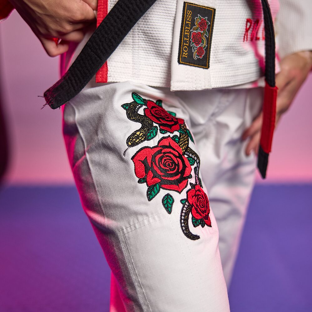 Rollbiss Кимоно White Forbidden Garden BJJ