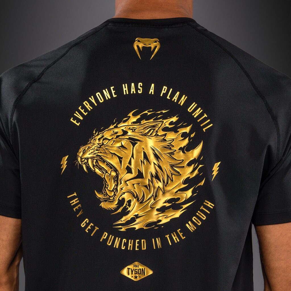 Футболка Venum x Mike Tyson Tiger Dry Tech - Black/Gold