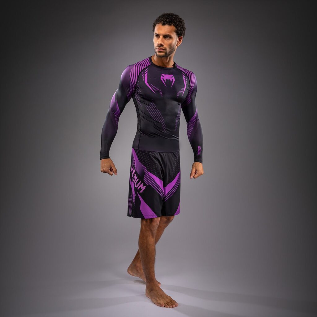 Рашгард Venum No-Gi 6.0 Long Sleeve - Black/Purple