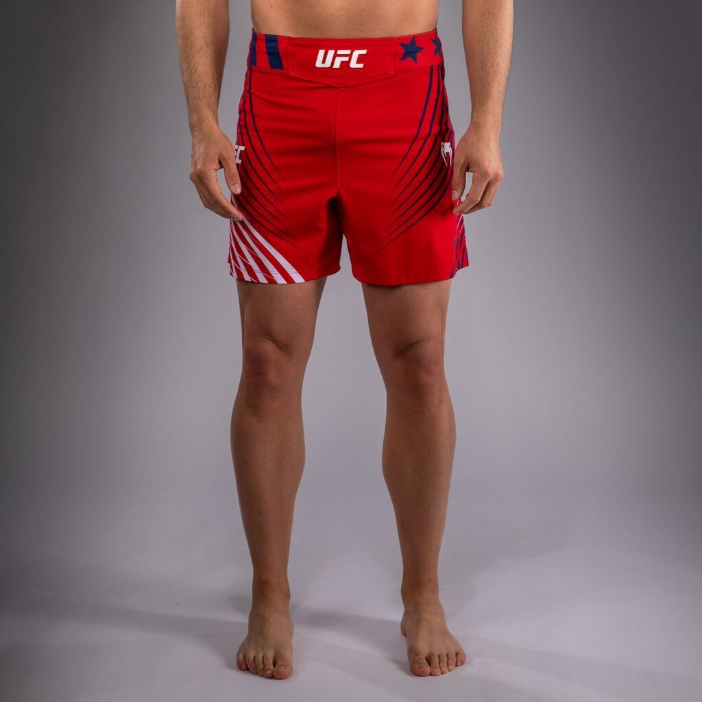 Шорты Men's Official UFC Freedom 250 by Venum Red Personalized Authentic Fight Night Fit Fight Short