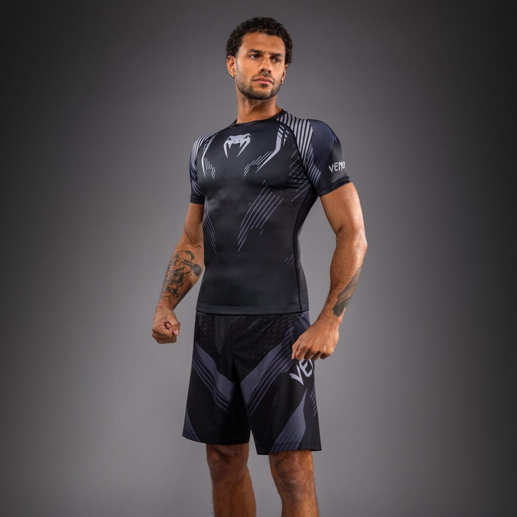 Рашгард Venum No-Gi 6.0 Short Sleeve - Black/Grey