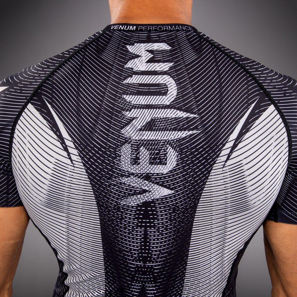Рашгард Venum Galactic 3.0 Short Sleeve - Off-White/Black
