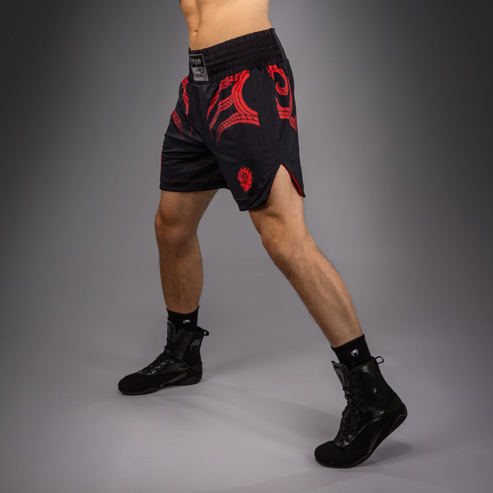 Шорты Venum x Mike Tyson Tiger Boxing - Deep Black/Intense Red