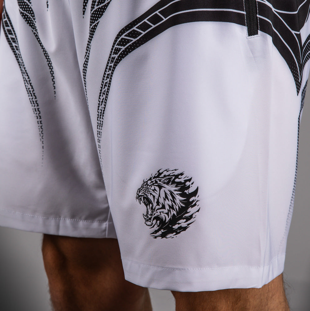 Шорты Venum x Mike Tyson Tiger Training - Optical White/Deep Black