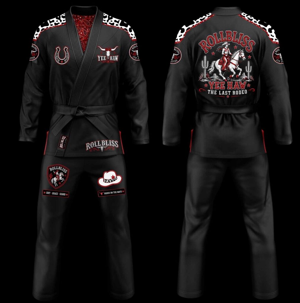 Rollbiss Кимоно Black CowGirl Yee Haw BJJ