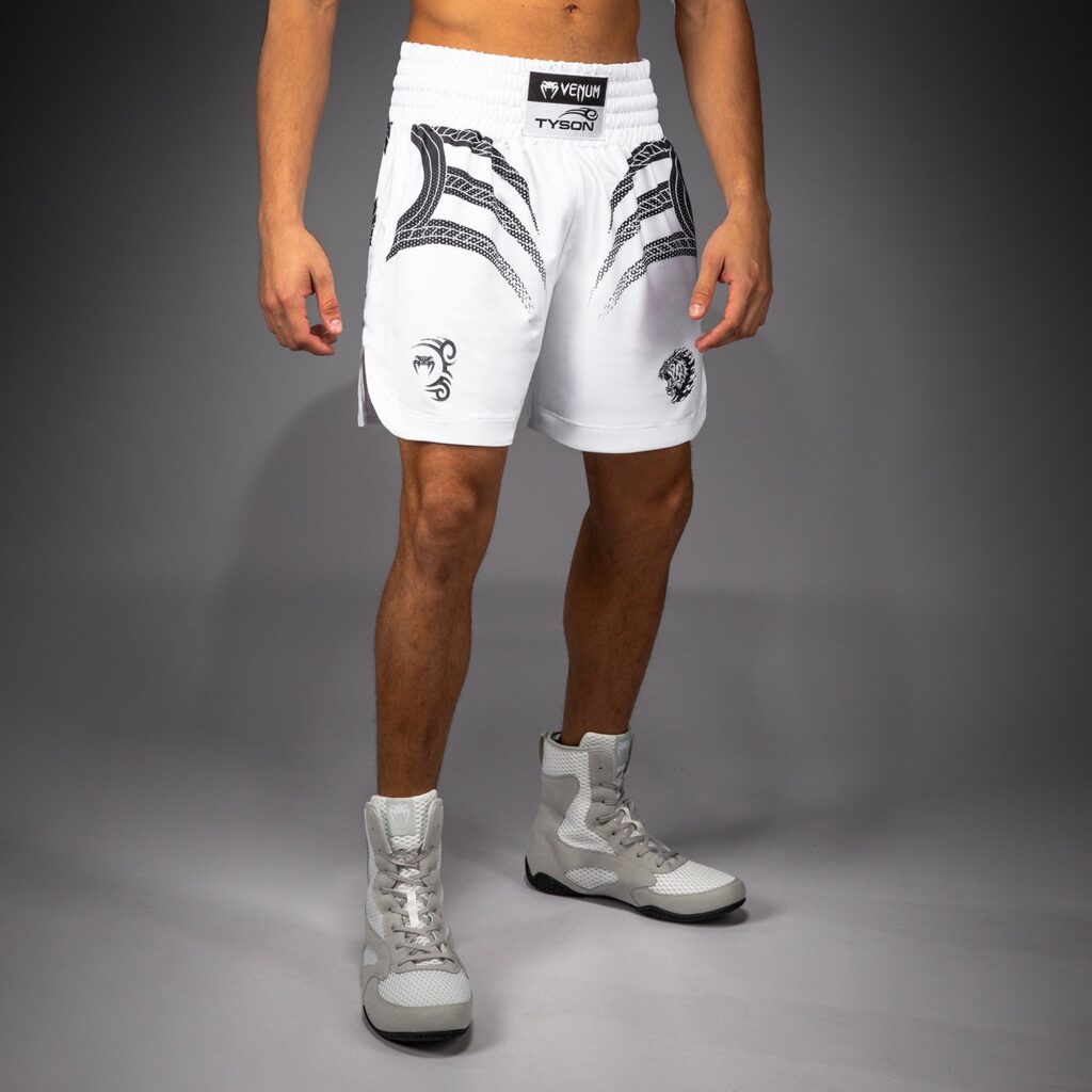 Шорты Venum x Mike Tyson Tiger Boxing - Optical White/Deep Black