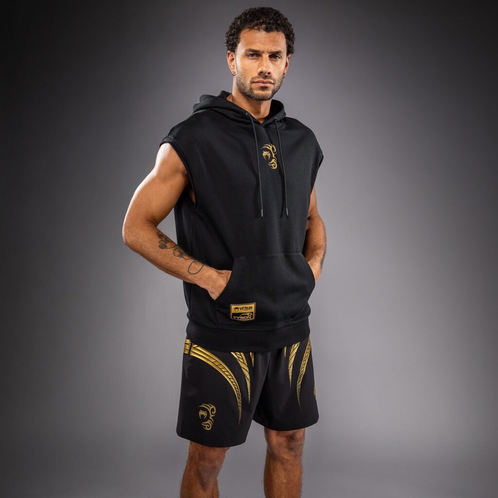Худи Venum x Mike Tyson Tiger Sleeveless - Black/Gold