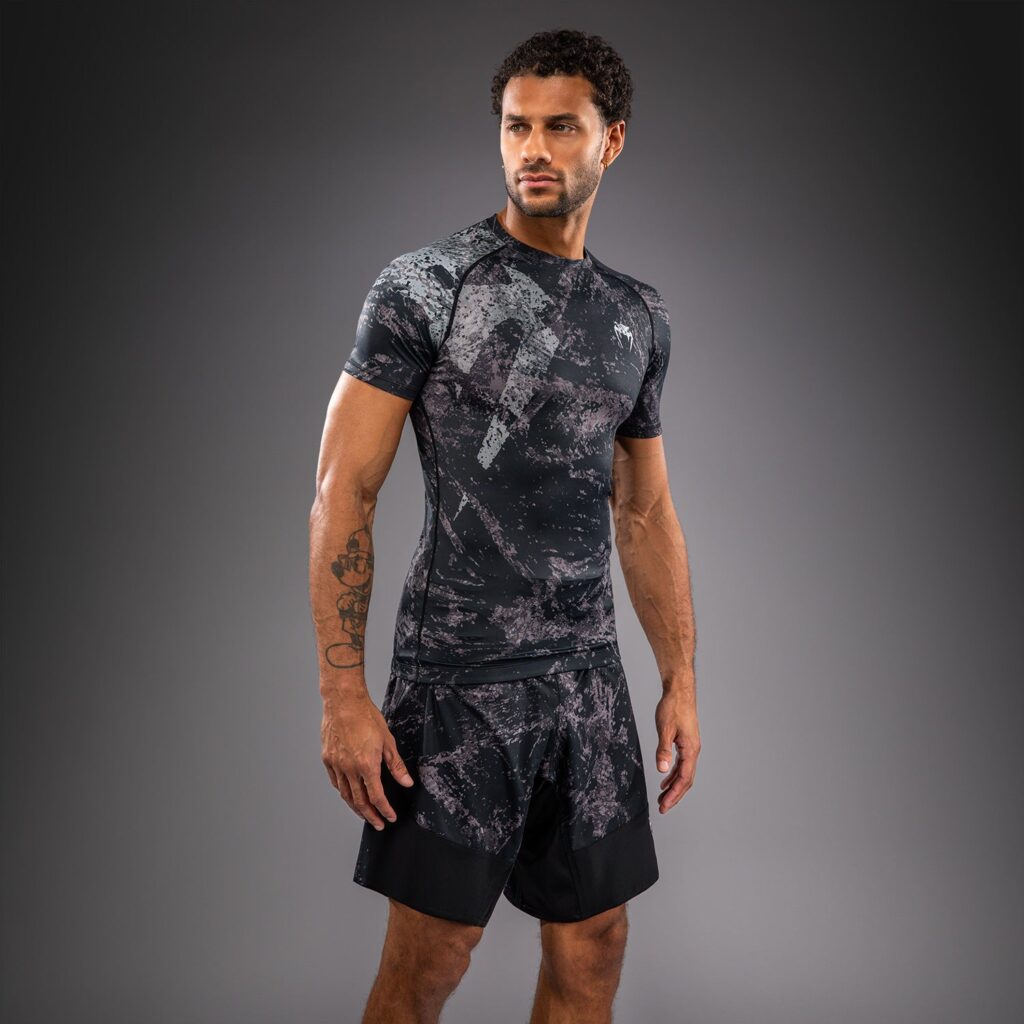 Рашгард Venum Rage & Workout Short Sleeve - Black/Grey