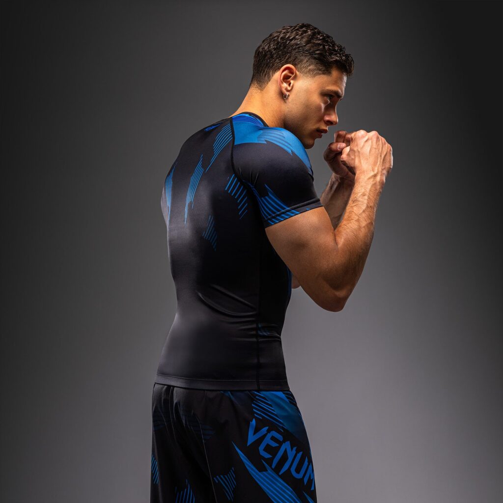 Рашгард Venum No-Gi 6.0 Short Sleeve - Black/Blue