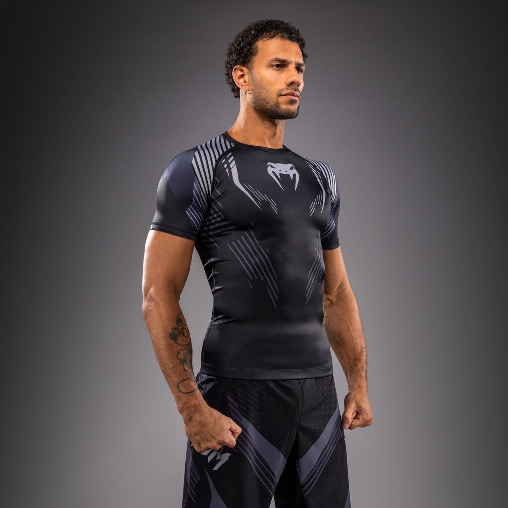 Рашгард Venum No-Gi 6.0 Short Sleeve - Black/Grey