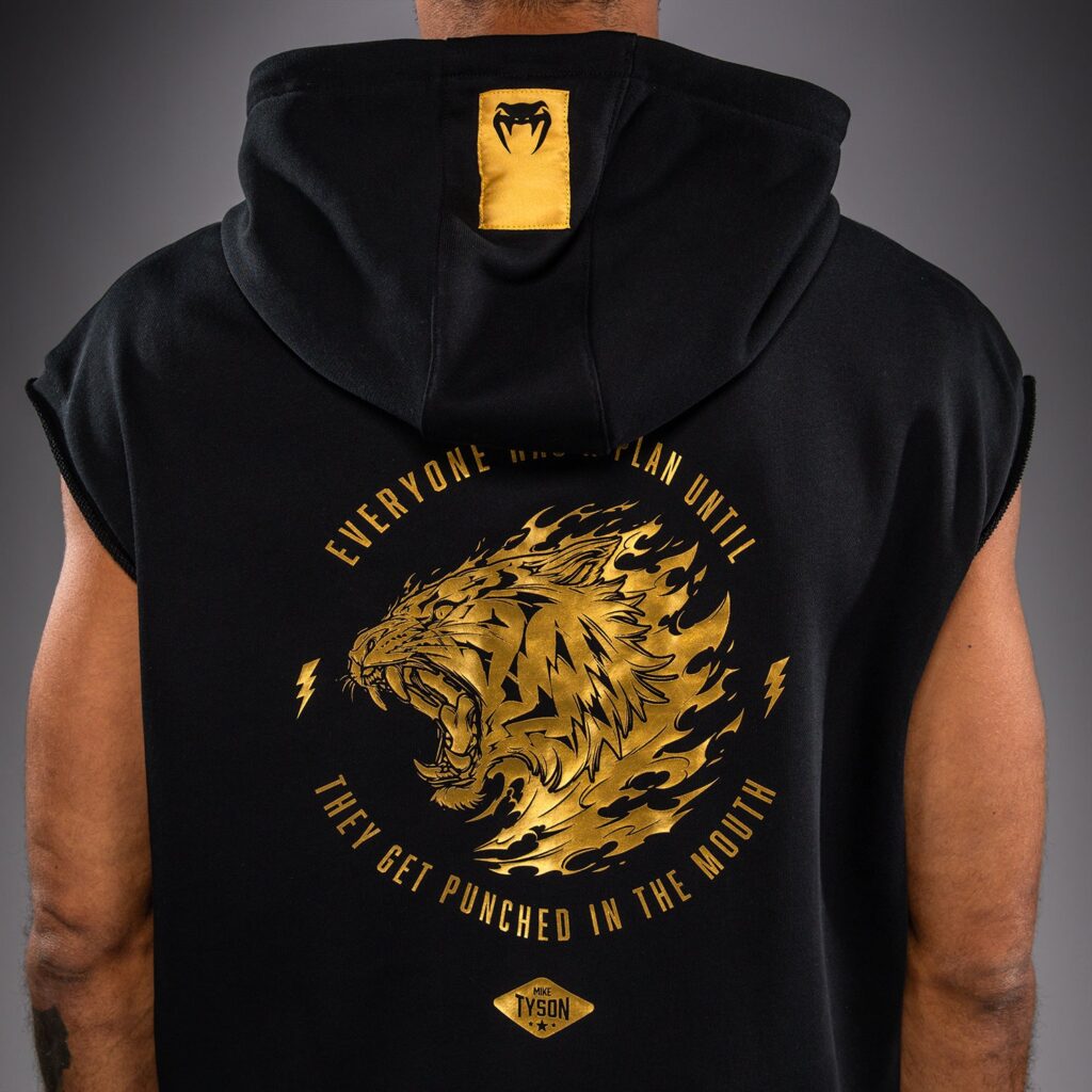 Худи Venum x Mike Tyson Tiger Sleeveless - Black/Gold