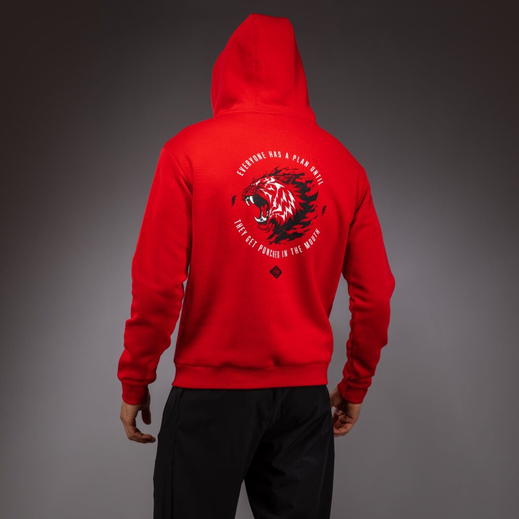 Худи Venum x Mike Tyson Tiger - Intense Red/Deep Black