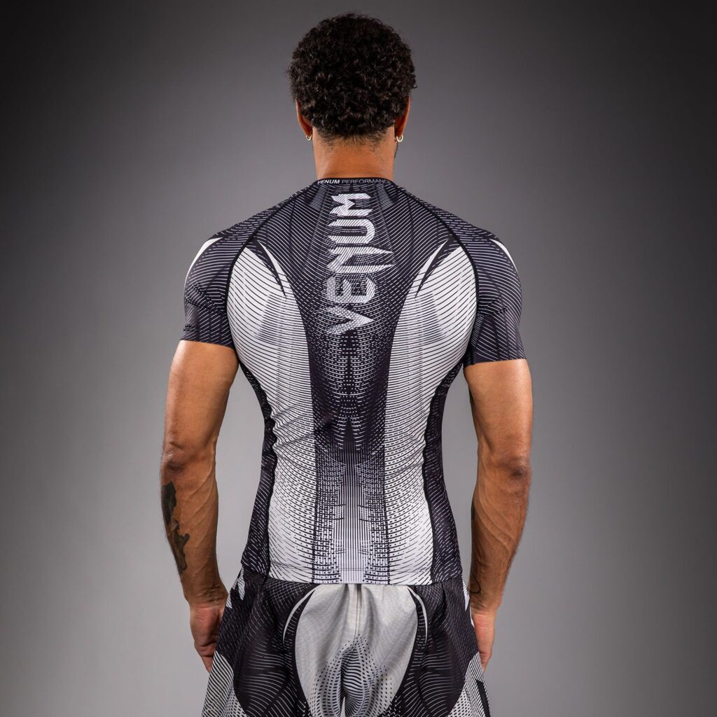 Рашгард Venum Galactic 3.0 Short Sleeve - Off-White/Black