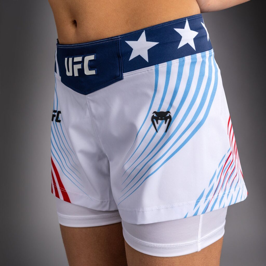 Шорты Women's Official UFC Freedom 250 by Venum White Authentic Fight Night Fight