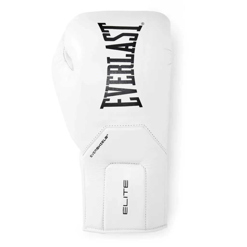 Боксёрские перчатки Everlast Elite Pro Leather Lace Up - White