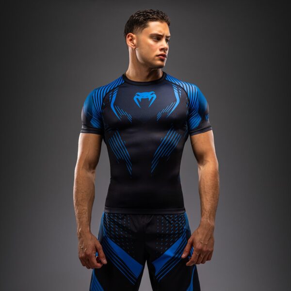 Рашгард Venum No-Gi 6.0 Short Sleeve - Black/Blue