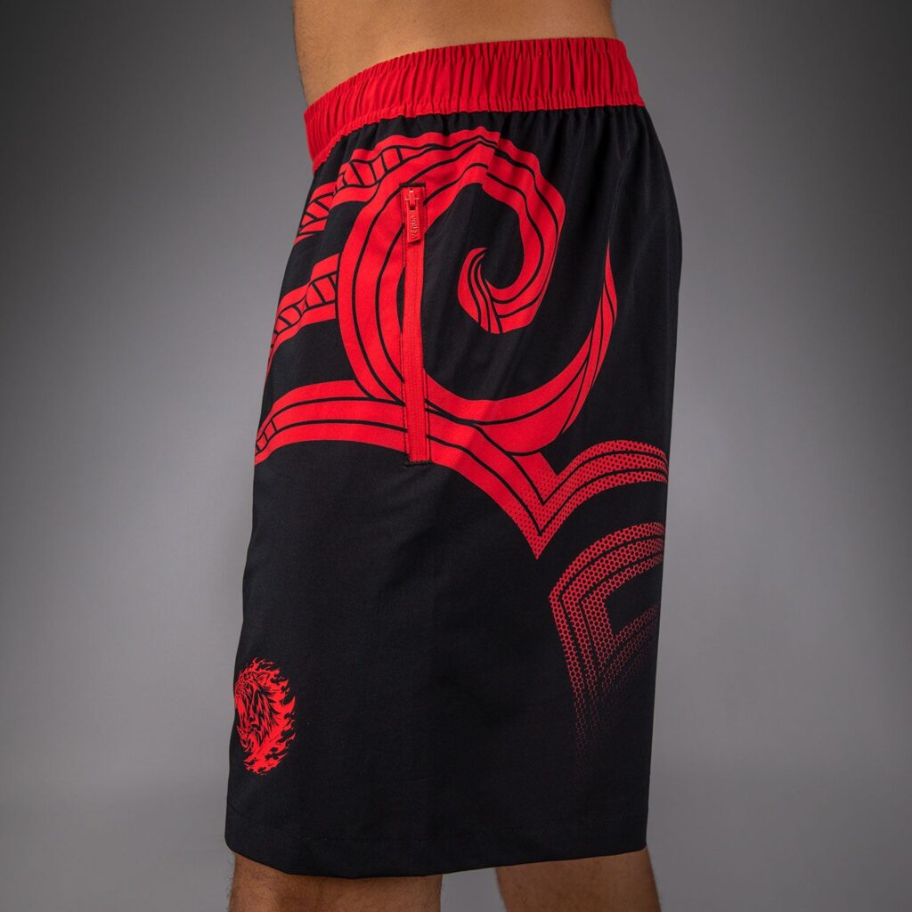Шорты Venum x Mike Tyson Tiger Training - Deep Black/Intense Red
