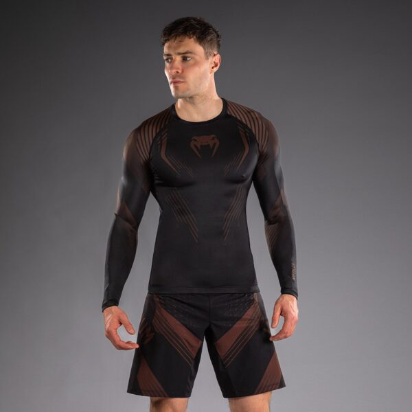 Рашгард Venum No-Gi 6.0 Long Sleeve - Black/Brown