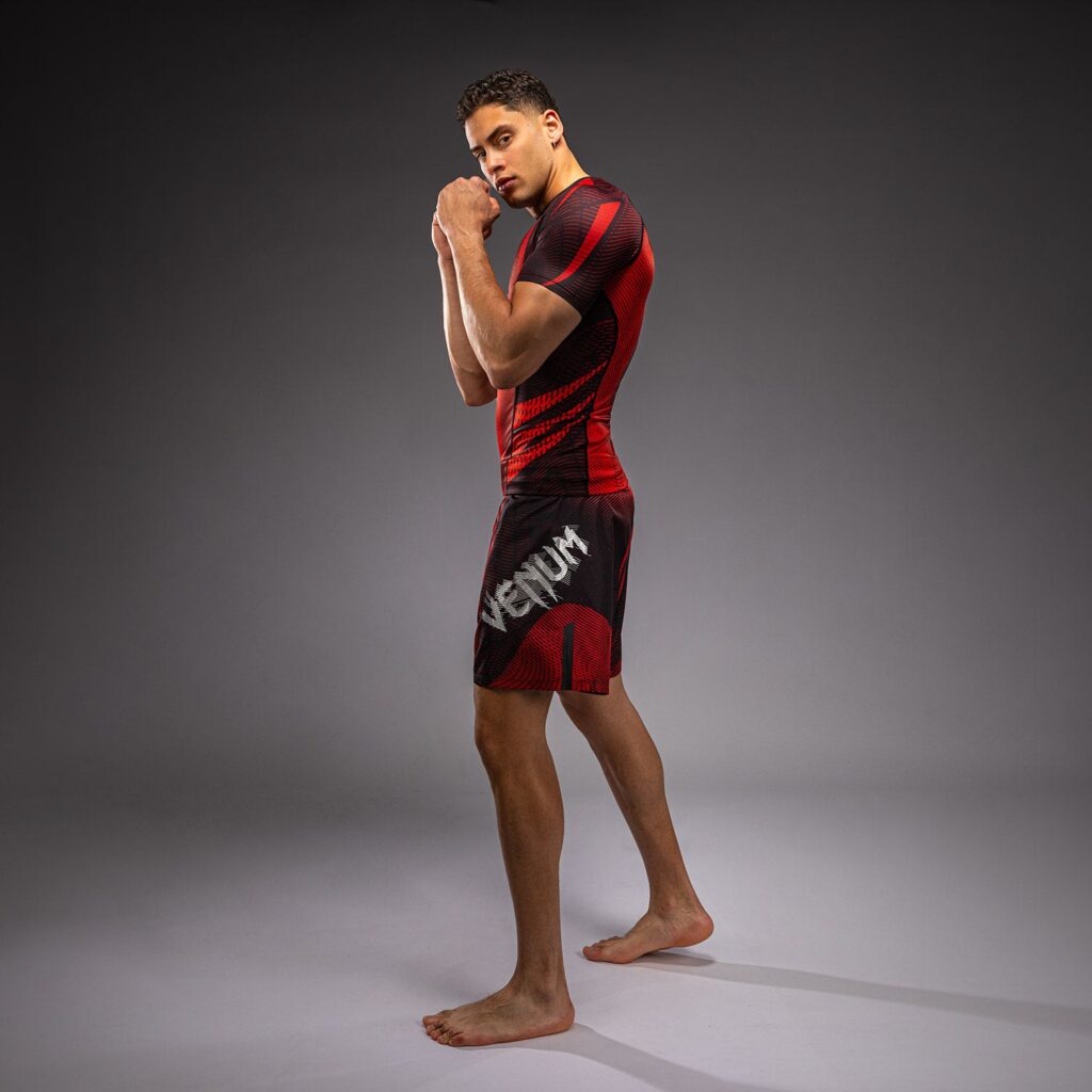 Рашгард Venum Galactic 3.0 Short Sleeve - Red/Silver