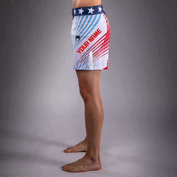 Шорты Men's Official UFC Freedom 250 by Venum White Personalized Authentic Fight Night Fit Fight Short