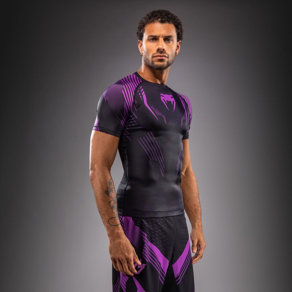 Рашгард Venum No-Gi 6.0 Short Sleeve - Black/Purple