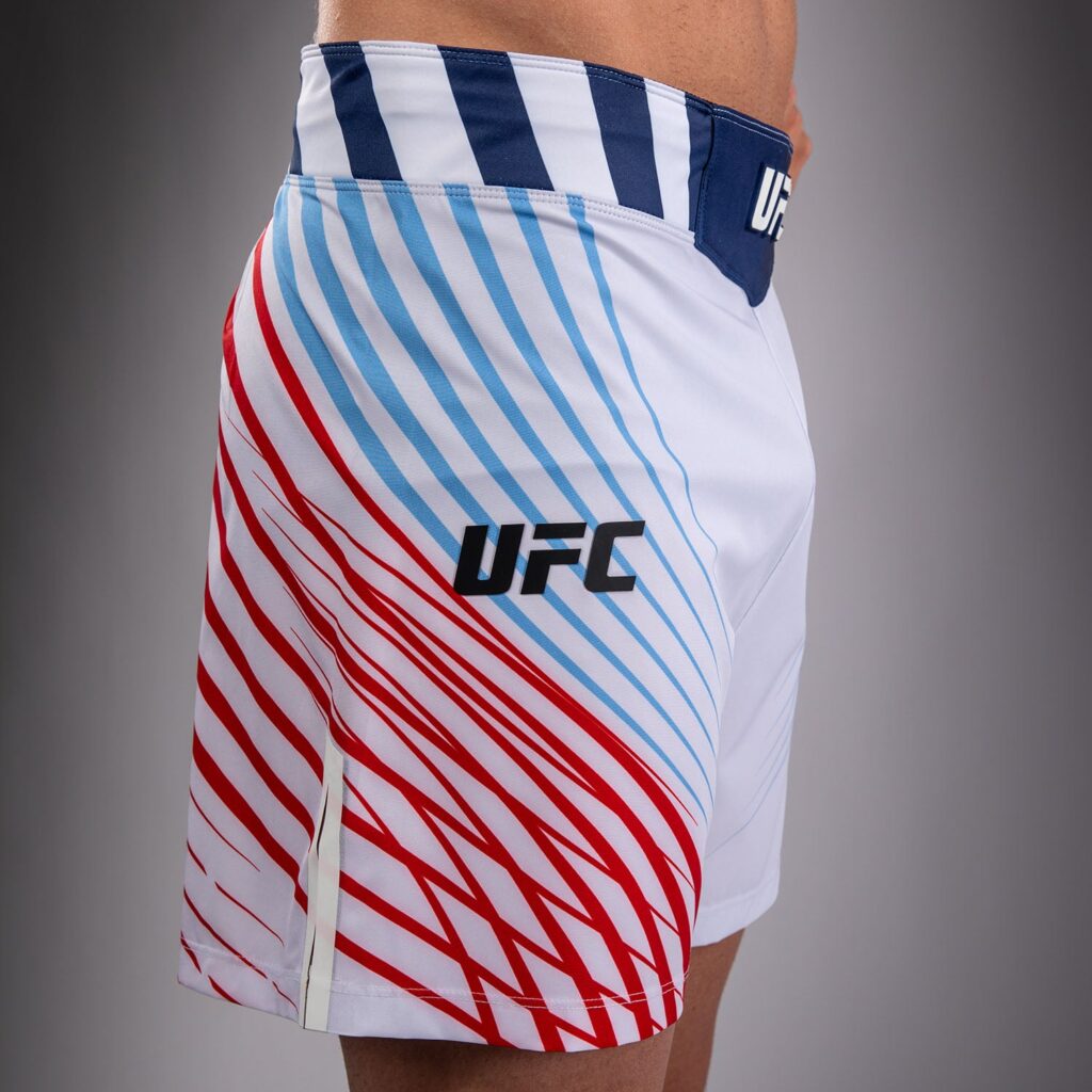 Шорты Men's Official UFC Freedom 250 by Venum White Personalized Authentic Fight Night Fit Fight Short