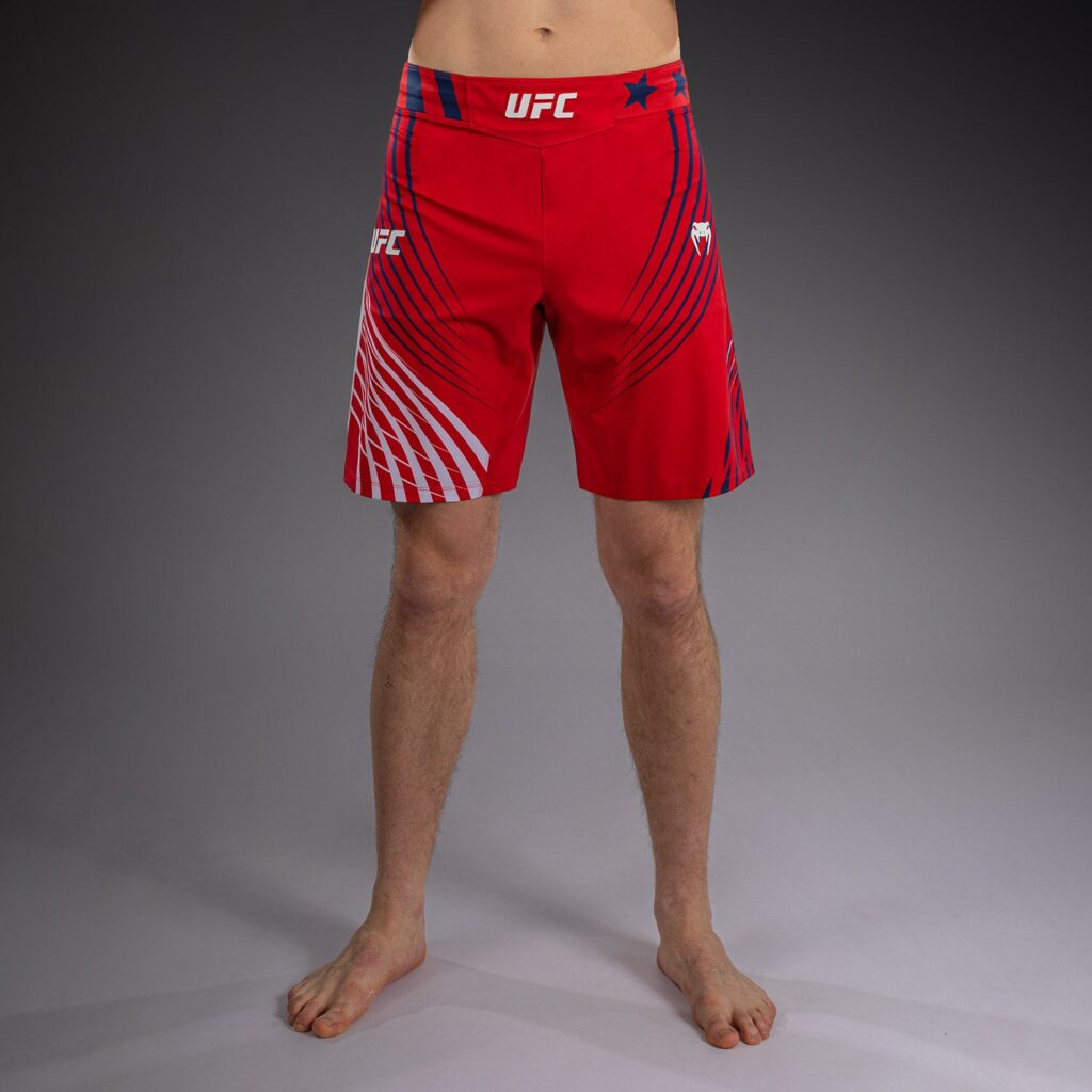 Шорты Men's Official UFC Freedom 250 by Venum Red Personalized Authentic Fight Night Long Fit Fight