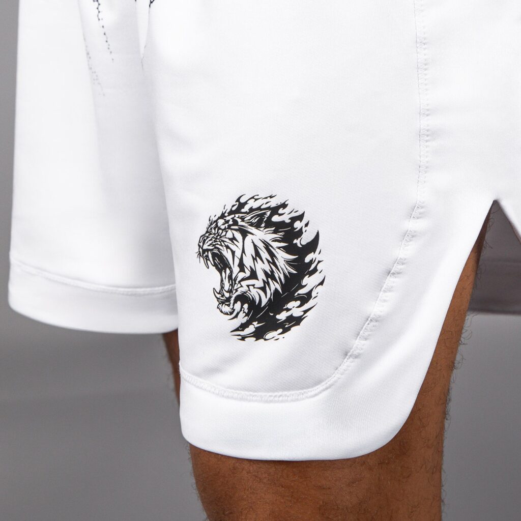Шорты Venum x Mike Tyson Tiger Boxing - Optical White/Deep Black