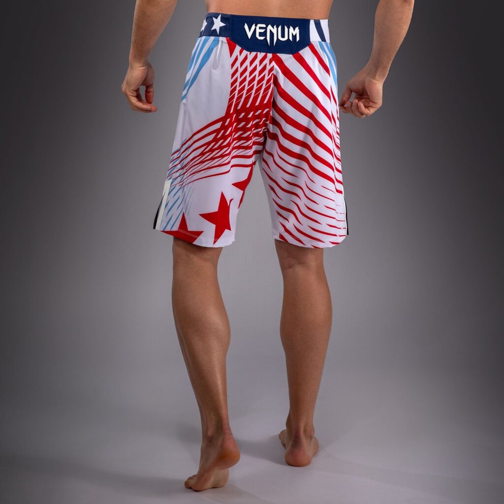 Шорты Men's Official UFC Freedom 250 by Venum White Personalized Authentic Fight Night Long Fit Fight