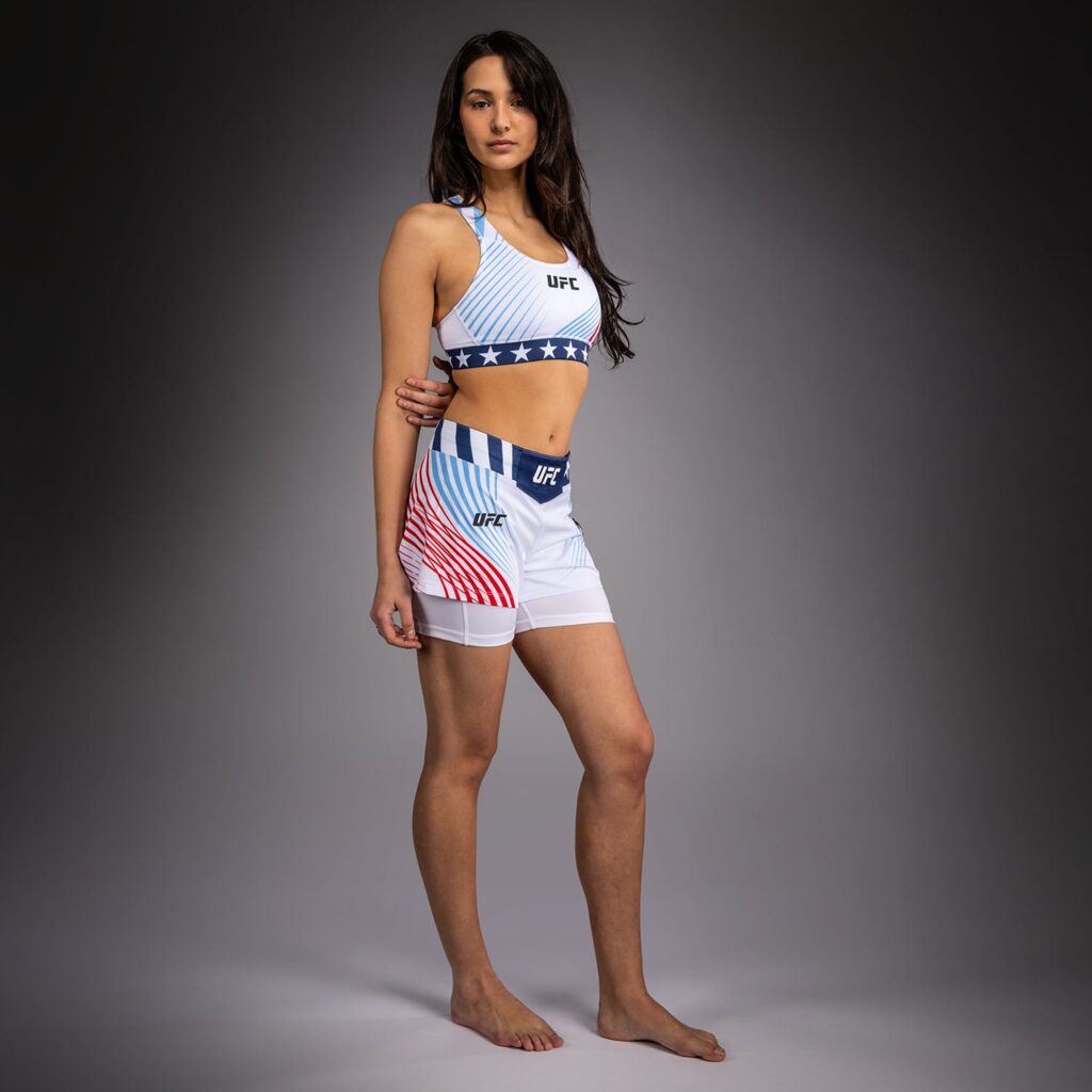 Шорты Women's Official UFC Freedom 250 by Venum White Authentic Fight Night Fight