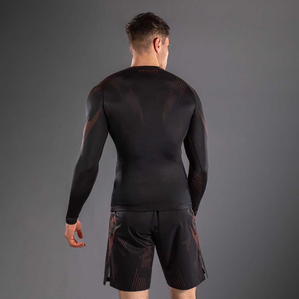 Рашгард Venum No-Gi 6.0 Long Sleeve - Black/Brown