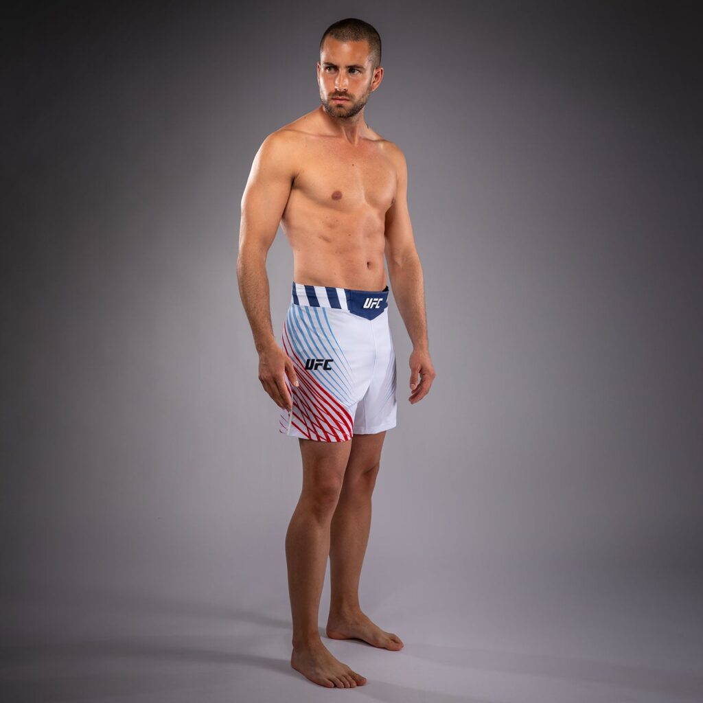 Шорты Men's Official UFC Freedom 250 by Venum White Personalized Authentic Fight Night Fit Fight Short