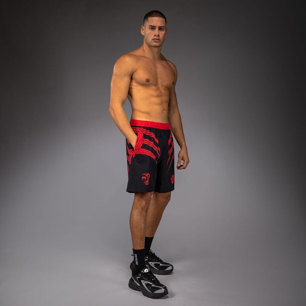 Шорты Venum x Mike Tyson Tiger Training - Deep Black/Intense Red
