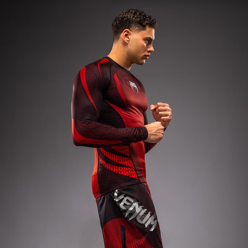Рашгард Venum Galactic 3.0 Long Sleeve - Red/Silver