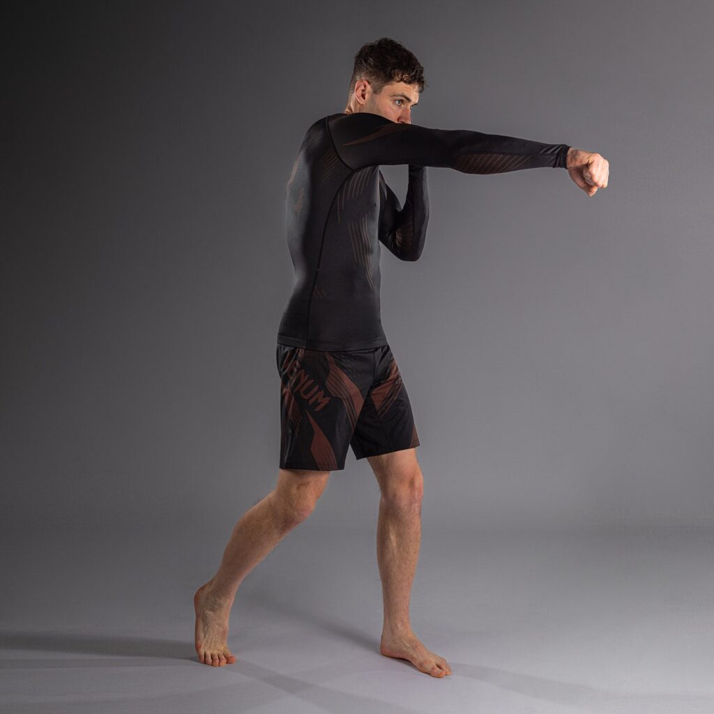 Рашгард Venum No-Gi 6.0 Long Sleeve - Black/Brown