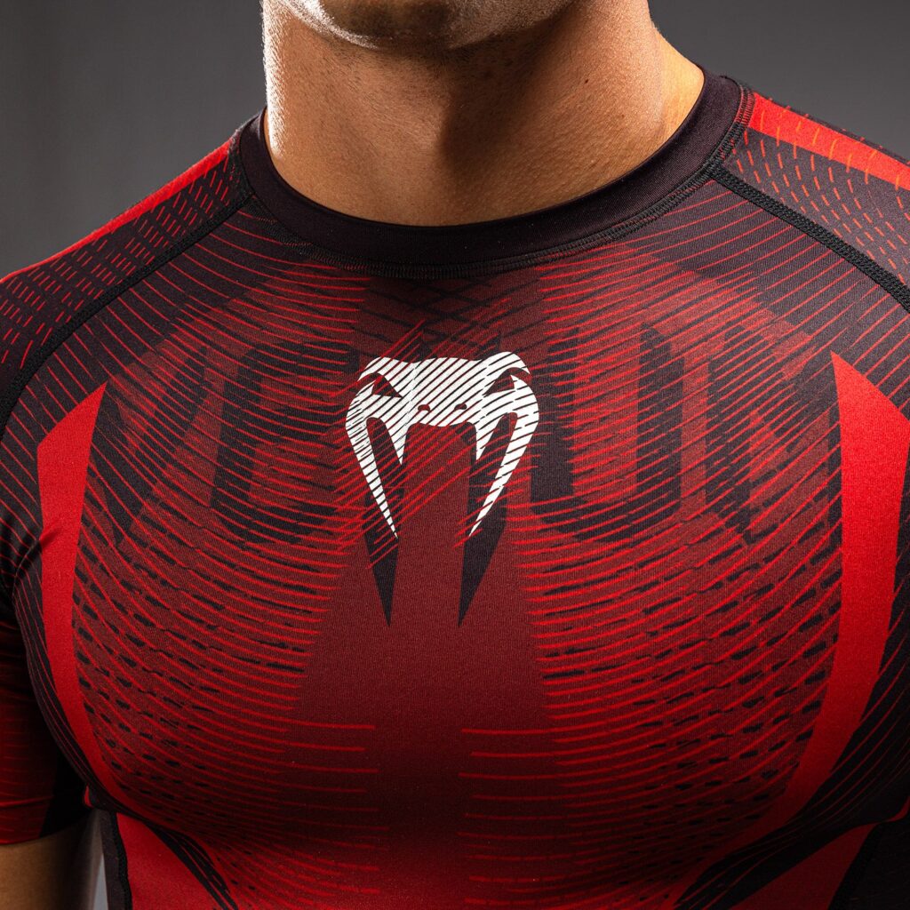Рашгард Venum Galactic 3.0 Short Sleeve - Red/Silver