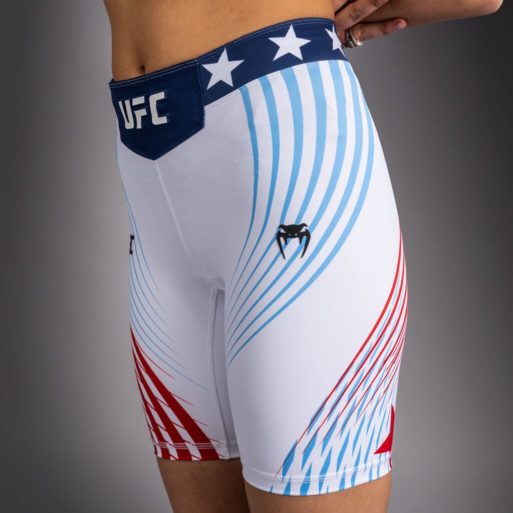 Шорты Women's Official UFC Freedom 250 by Venum White Authentic Long Fit Vale Tudo