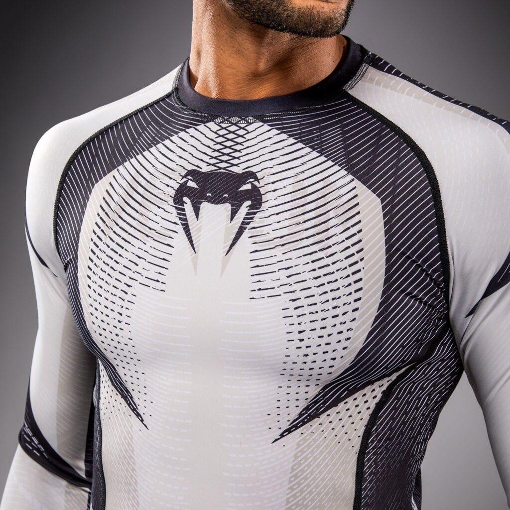 Рашгард Venum Galactic 3.0 Long Sleeve - Off-White/Black