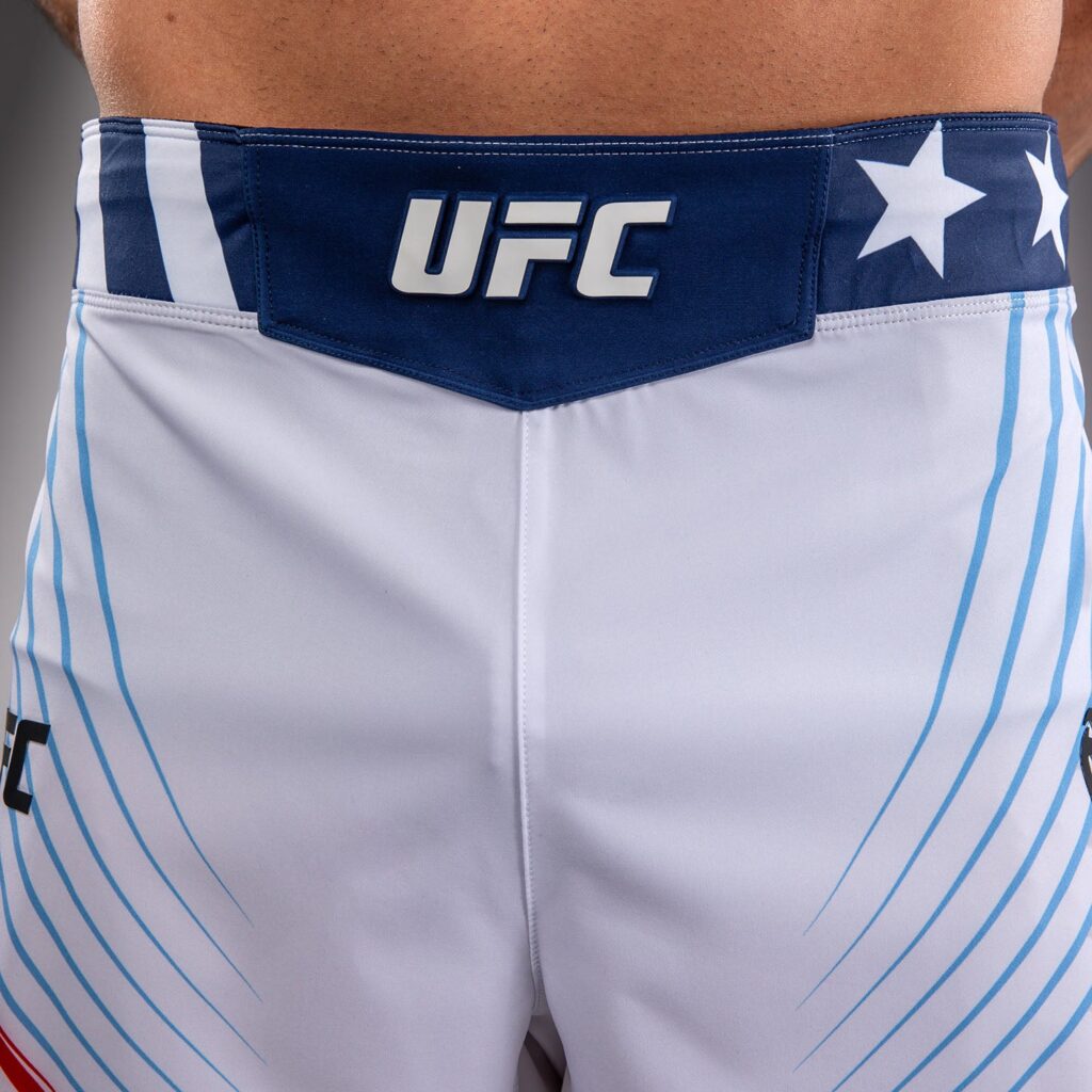 Шорты Men's Official UFC Freedom 250 by Venum White Personalized Authentic Fight Night Fit Fight Short