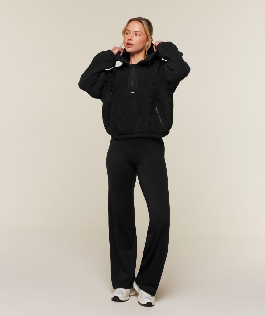 Куртка Gymshark Sherpa 1/4 Zip - Black