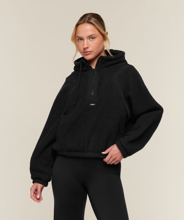 Куртка Gymshark Sherpa 1/4 Zip - Black