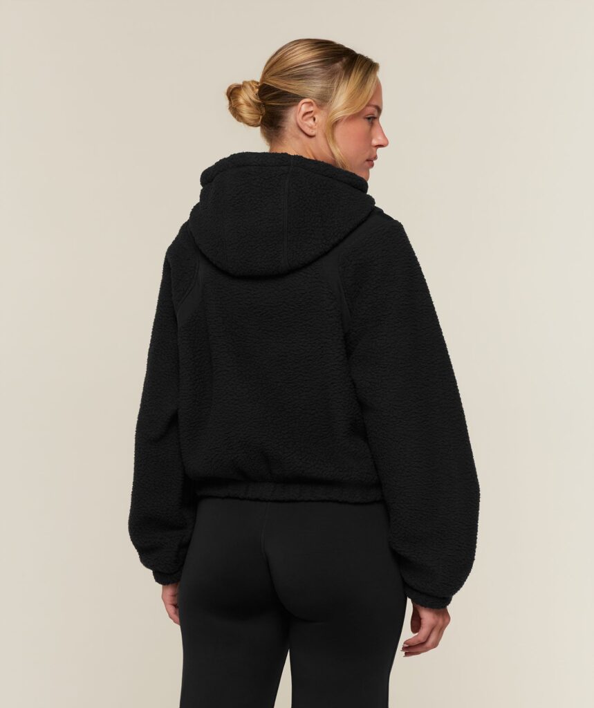 Куртка Gymshark Sherpa 1/4 Zip - Black