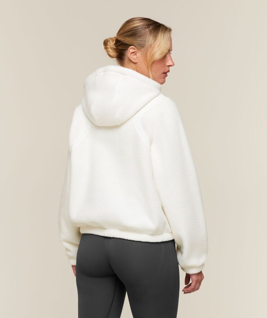 Куртка Gymshark Sherpa 1/4 Zip - Soft White