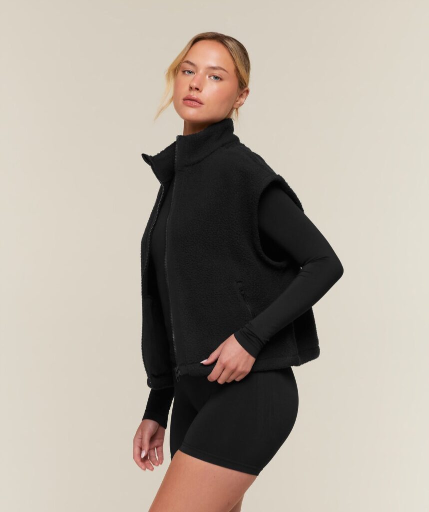 Куртка Gymshark Sherpa Gilet - Black