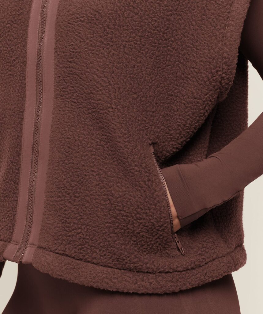 Куртка Gymshark Sherpa Gilet - Espresso Brown
