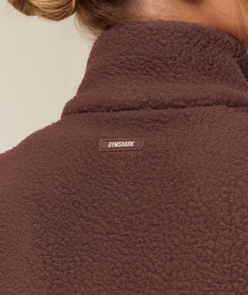 Куртка Gymshark Sherpa Gilet - Espresso Brown