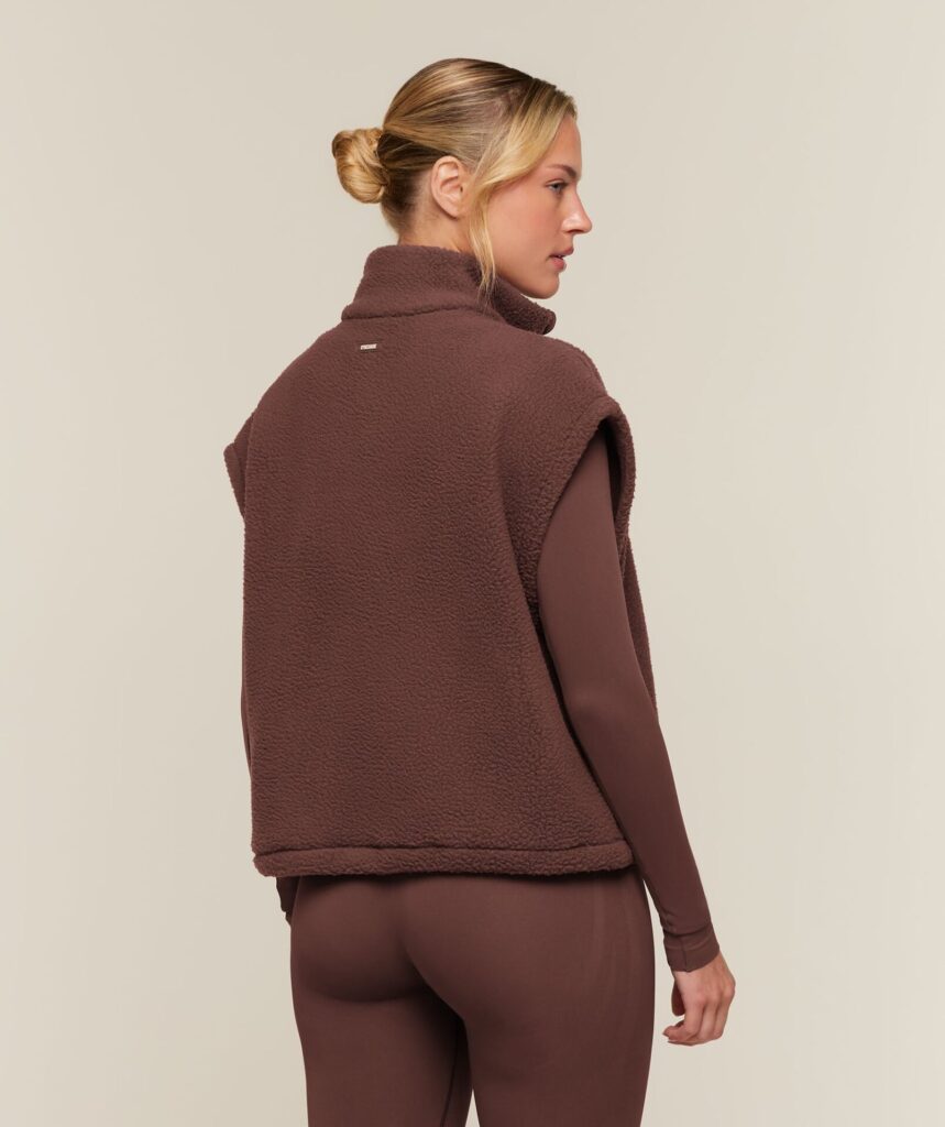 Куртка Gymshark Sherpa Gilet - Espresso Brown