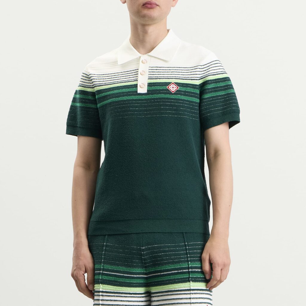 Футболка а Casablanca Boucle Stripe Polo