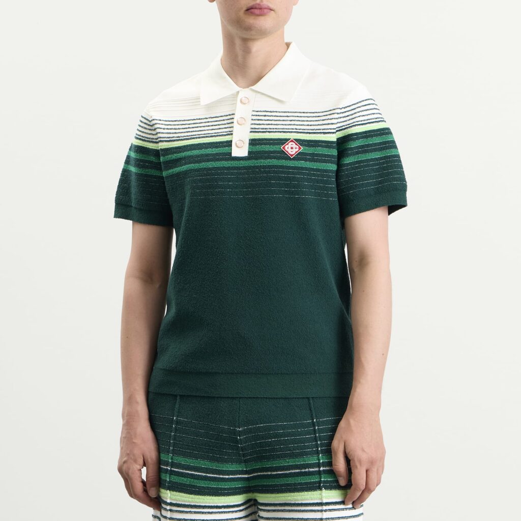 Футболка а Casablanca Boucle Stripe Polo
